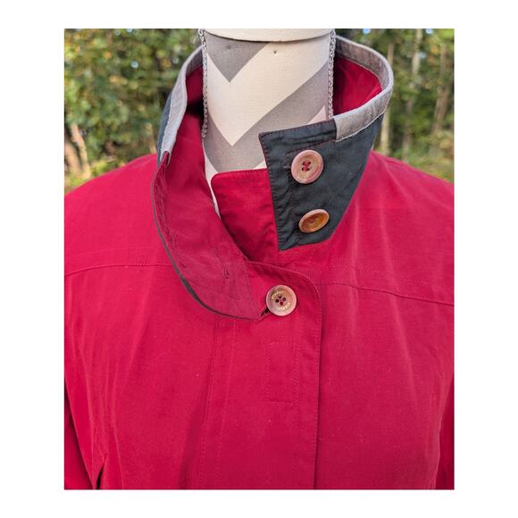 Pikeur Equestrian Jacket Parka Midi Riding Barn Coat Drawstring Waist Red Size 8 - Picture 5 of 12